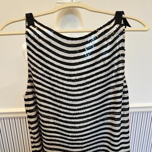 Gorgeous Sequin Blouse with Pretty Ribbons on Top NWOT